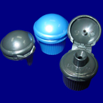 multi cavities moulds of special flip top caps samples